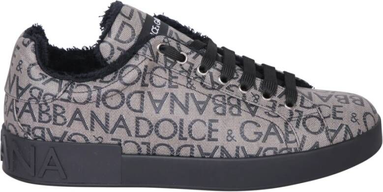 Dolce & Gabbana Portofino Sneaker Multicolor Jacquard Stof Multicolor Heren
