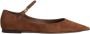 Dolce & Gabbana Bruine Puntige Platte Enkelband Schoenen - Thumbnail 3