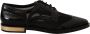 Dolce & Gabbana Zwarte Leren Sheer Wingtip Schoenen Black Dames - Thumbnail 2