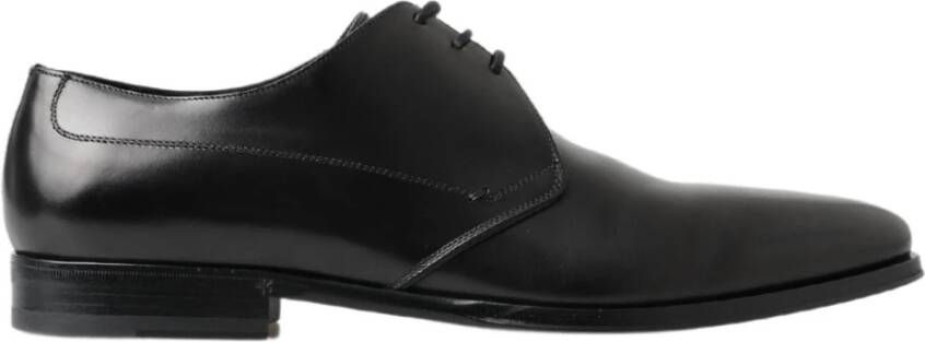 Dolce & Gabbana Zwarte Leren Veterschoenen voor Formele Gelegenheden Black Heren