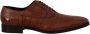 Dolce & Gabbana Bruine Krokodillenleren Heren Derby Schoenen Brown Heren - Thumbnail 2