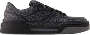 Dolce & Gabbana Canvas Sneakers met Rubberen Zool Zwart Dames
