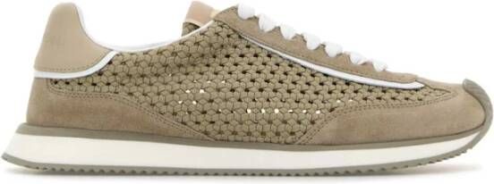 Dolce & Gabbana Cappuccino Fabric Sneakers