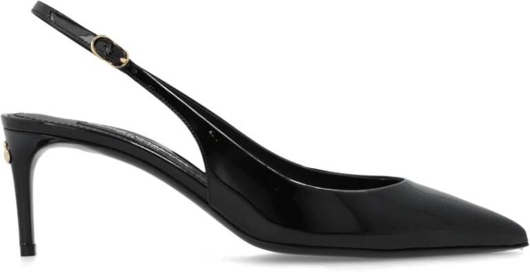 Dolce & Gabbana Dames Patent Leather Slingback Zwart Black Dames
