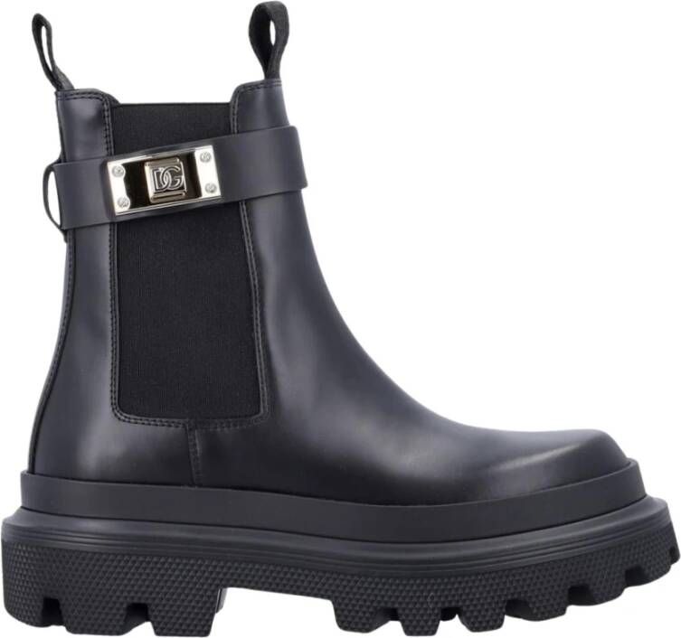 Dolce & Gabbana Chelsea Boots met Gesp Detail
