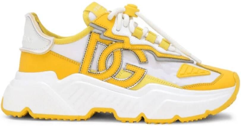 Dolce & Gabbana Chunky Sneakers in Canary Yellow White Yellow Dames
