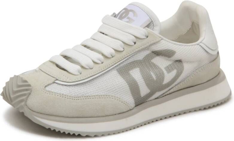 Dolce&Gabbana Low-Top Sneakers Low Air Fastening Dg Logo On The Side in wit