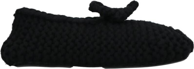 Dolce & Gabbana Zwarte instapper ballerina's wollen gebreide schoenen - Foto 4