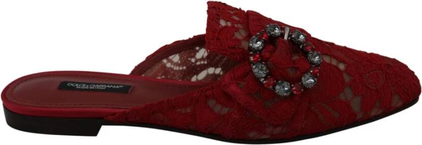 Dolce & Gabbana Comfortabele Slide On Flats Red Dames