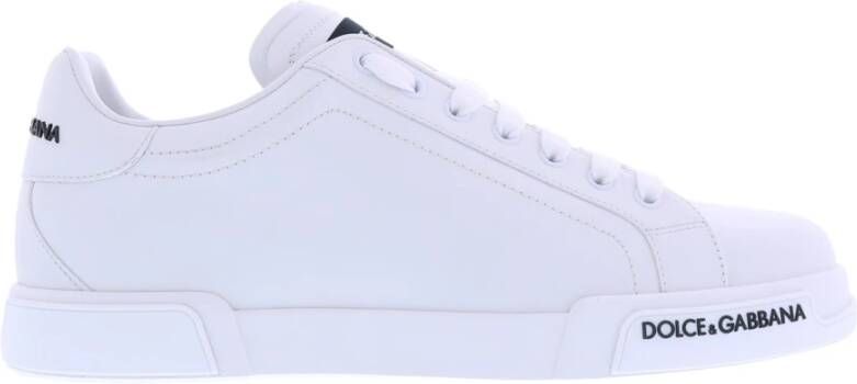 Dolce & Gabbana Sneakers low Portofino Nappaleder Wit Heren