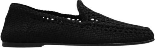 Dolce & Gabbana Gehaakte stoffen loafers Black Heren