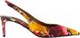 Dolce & Gabbana Dames Brocade Slingback Oranje Rood Multicolor Dames - Thumbnail 1