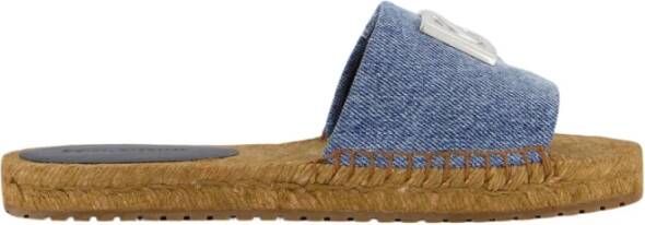 Dolce&Gabbana Slippers & Mules Dames Flower Power Blauw in blauw