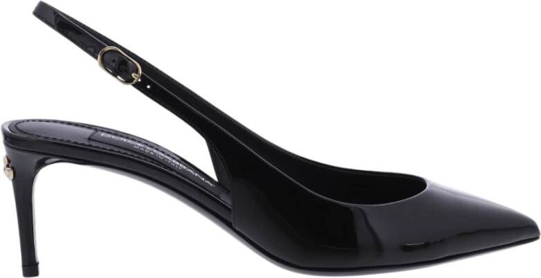 Dolce & Gabbana Dames Patent Leather Slingback Zwart Black Dames