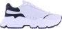 Dolce & Gabbana Chique Zwarte en Witte Leren Sneakers White Dames - Thumbnail 1