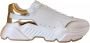 Dolce & Gabbana Gouden Leren Lage Sneakers met Logo Details White Heren - Thumbnail 6