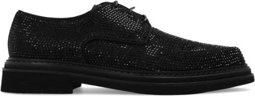Dolce & Gabbana Derby schoenen met sprankelende applicaties Black Heren
