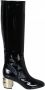 Dolce & Gabbana Logo Detail Hoge Laarzen in Zwart Black Dames - Thumbnail 1