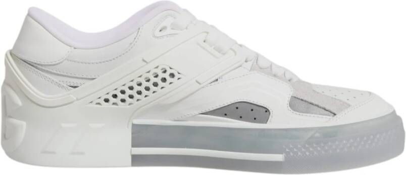 Dolce & Gabbana Witte Kant Lage Sneakers met Logo White Heren