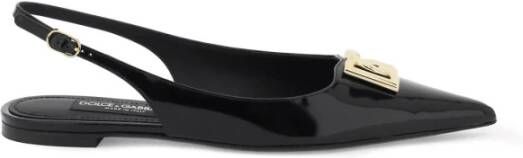 Dolce & Gabbana DG Logo Slingback Ballet Flats Black Dames