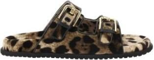 Dolce & Gabbana Dierenprint sandalen met dubbele band Multicolor Dames