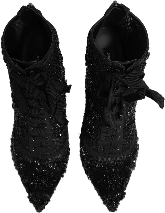 Dolce & Gabbana Ankellaarsjes van mesh met versiering - Foto 6