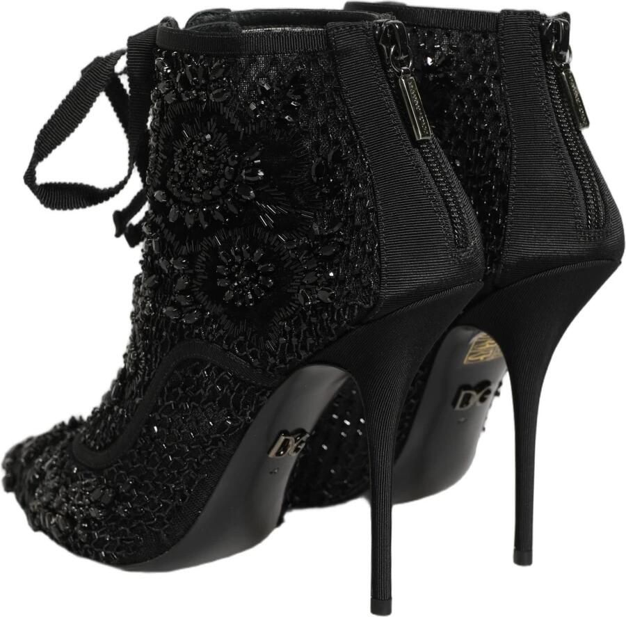 Dolce & Gabbana Ankellaarsjes van mesh met versiering - Foto 2
