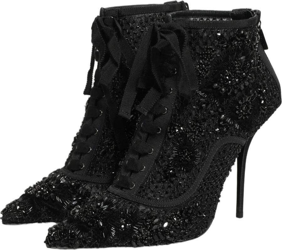 Dolce & Gabbana Ankellaarsjes van mesh met versiering - Foto 3