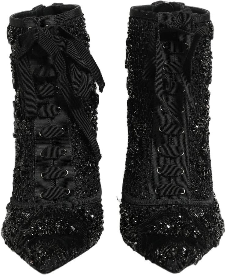 Dolce & Gabbana Ankellaarsjes van mesh met versiering - Foto 5