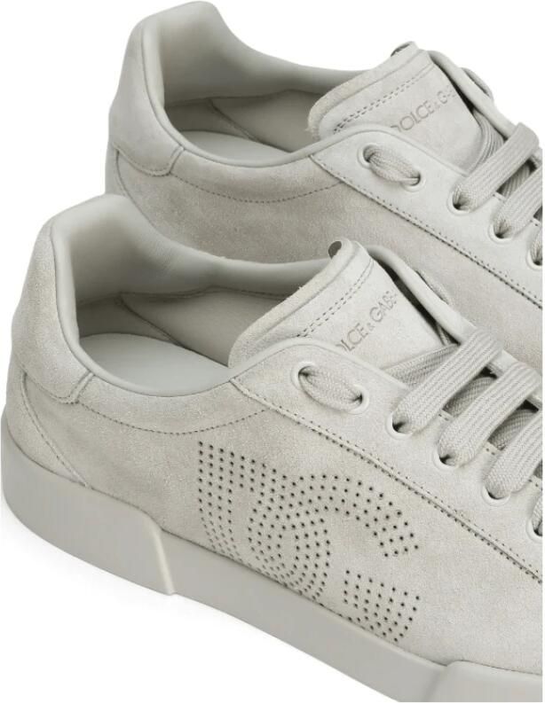 Dolce & Gabbana Beige Logo Sneakers met Veters en Platte Zool - Foto 2