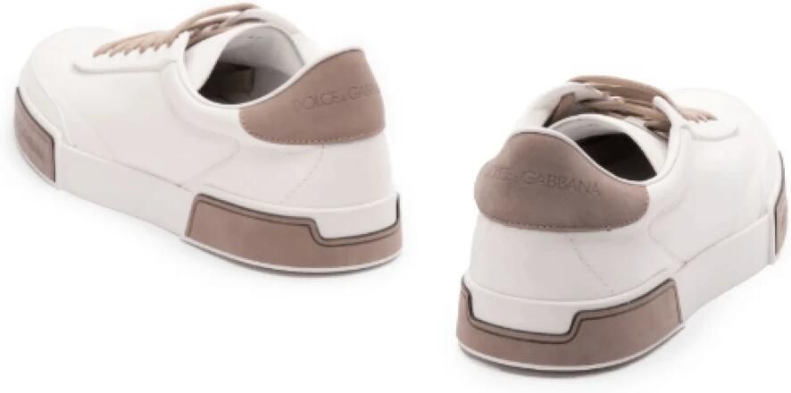 Dolce & Gabbana Beige Sneakers met Veters en Logo - Foto 6