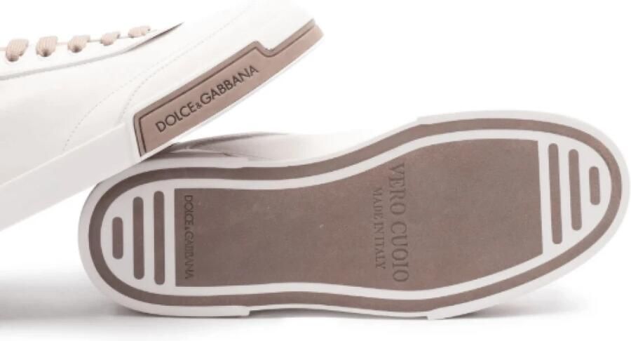 Dolce & Gabbana Beige Sneakers met Veters en Logo - Foto 5