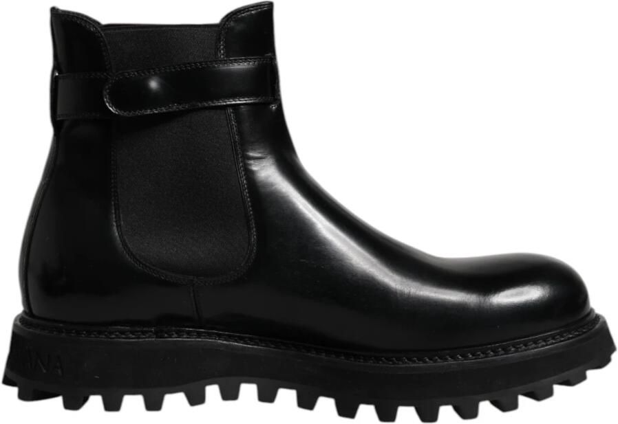 Dolce & Gabbana Belted Logo Chelsea Boots