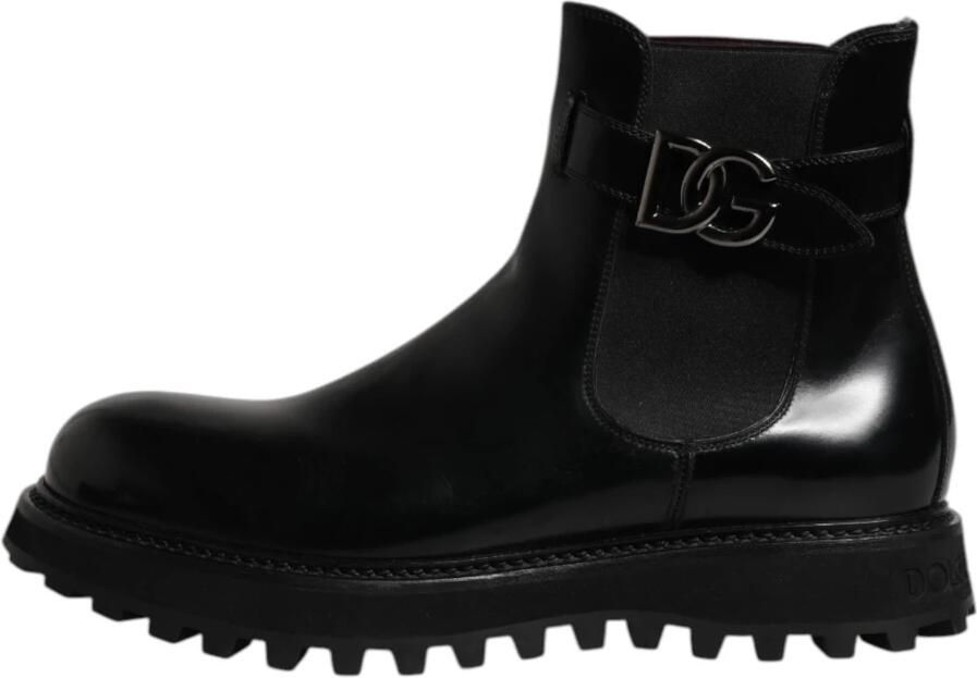 Dolce & Gabbana Belted Logo Chelsea Laarzen - Foto 5
