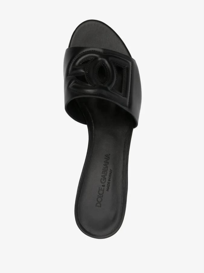 Dolce & Gabbana Leren hoge hakken slides Black Dames - Foto 2