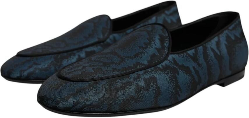 Dolce & Gabbana Jacquard Flats Slippers Loafers Shoes