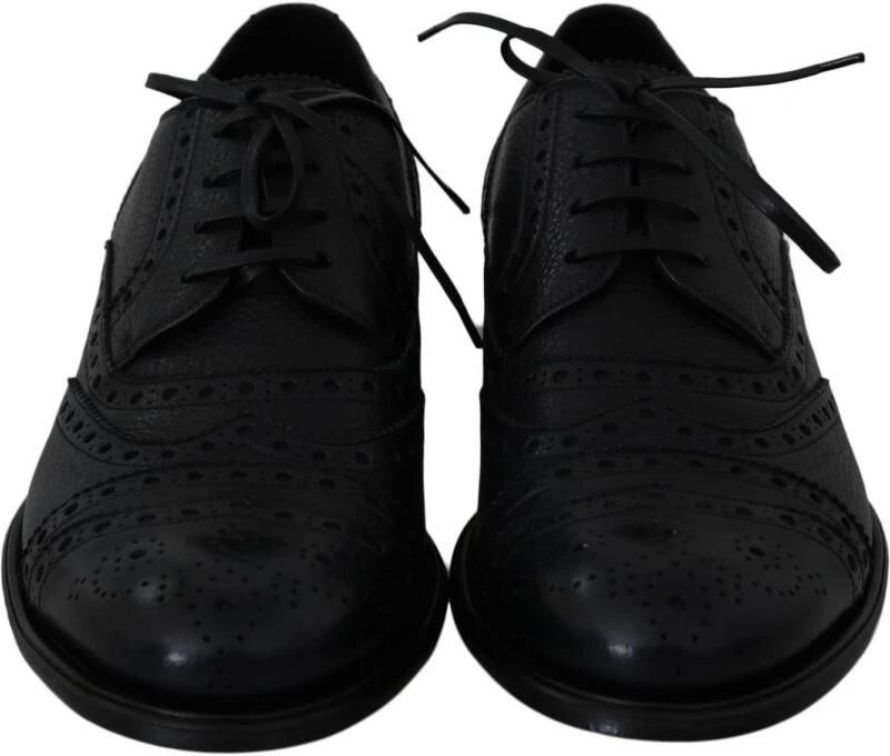 Dolce & Gabbana Blauwe Leren Wingtip Oxford Jurkschoenen Blue Heren - Foto 2