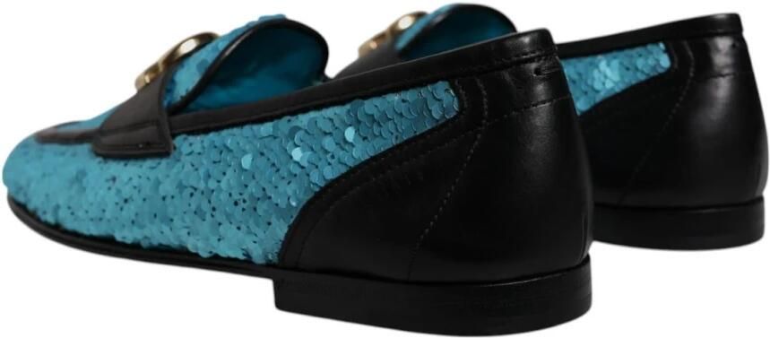 Dolce & Gabbana Blauwe Paillet Loafers Stijlvolle Schoenen - Foto 4