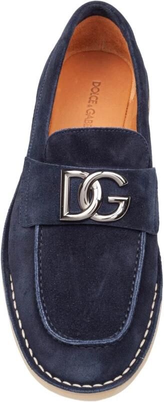 Dolce & Gabbana Bruine Suède Platte Schoenen met Logo - Foto 6