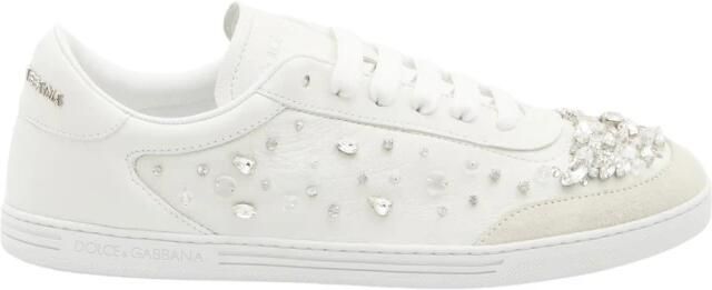 Dolce & Gabbana Borduurwerk Lederen en Mesh Sneakers