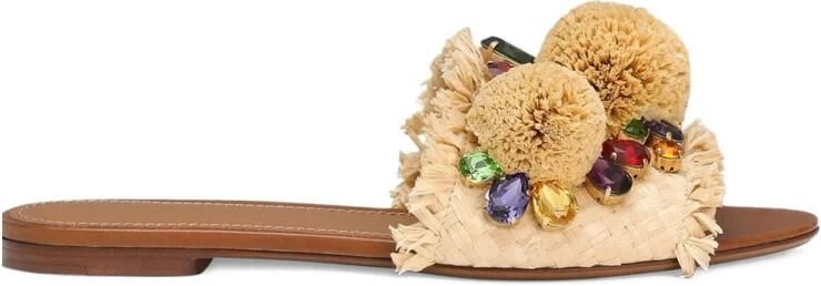 Dolce & Gabbana Braided Slipper with Fringes