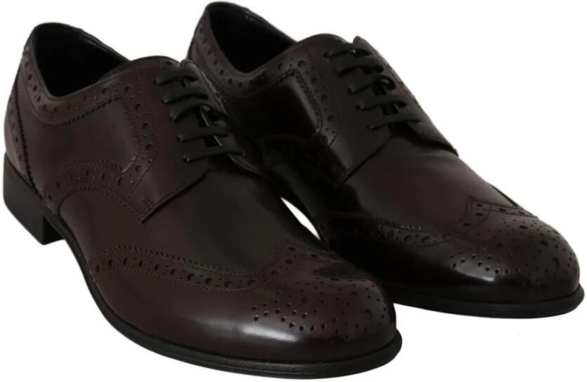 Dolce & Gabbana Klassieke Leren Broques Oxford Wingtip-Schoenen - Foto 4
