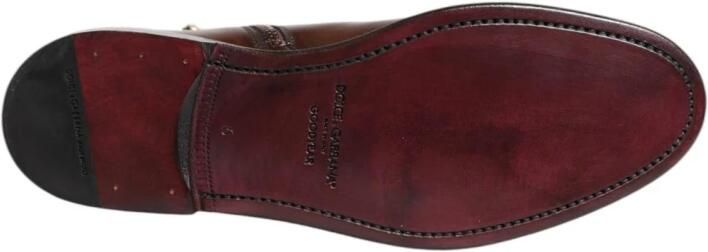 Dolce & Gabbana Bruine Leren Chelsea Mid Calf Laarzen - Foto 3