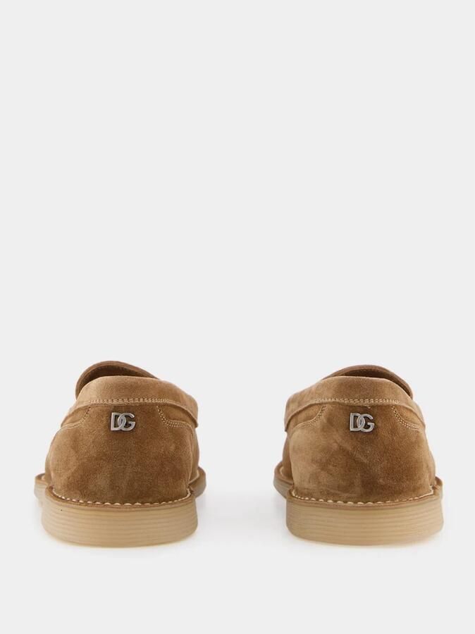 Dolce & Gabbana Bruine Suède Loafers met DG Logo - Foto 4