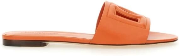 Dolce & Gabbana Sandalen met reliëflogo Orange Dames