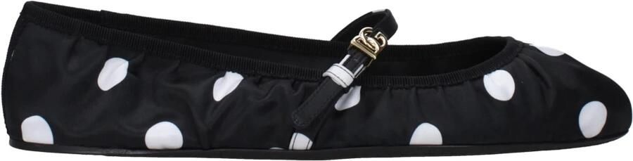 Dolce & Gabbana Polka Dot Katoenen Ballerina Zwart Wit - Foto 3