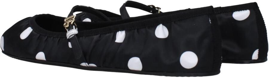 Dolce & Gabbana Polka Dot Katoenen Ballerina Zwart Wit - Foto 2