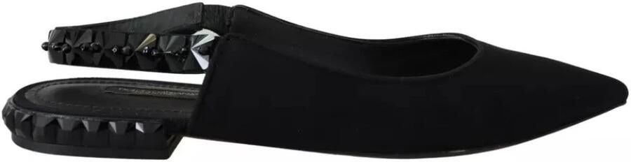 Dolce & Gabbana Kristal Stud Slingback Flats Black Dames - Foto 2