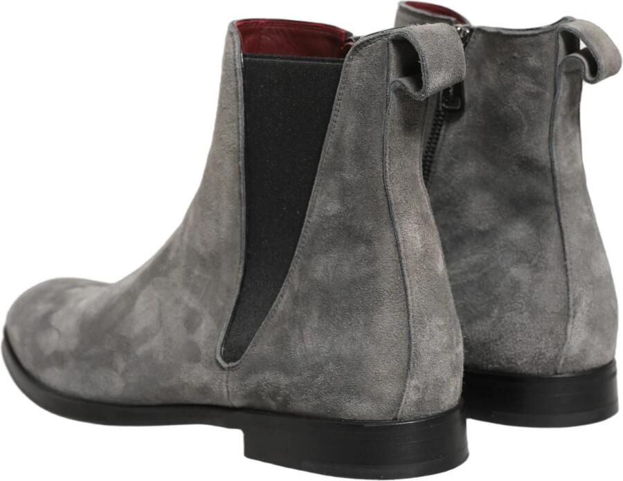 Dolce & Gabbana Grijze Leren Enkellaarzen met Rits Gray Heren - Foto 3