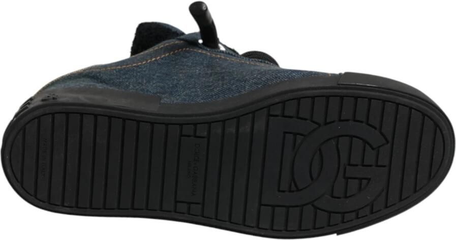 Dolce & Gabbana Custom Patch Sneakers Blauw Denim Blue Heren - Foto 2